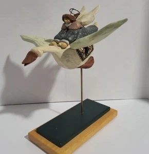 1996 Williraye Studio Hope Takes Flight Flying Angel & Goose Figurine WW1204 - Picture 1 of 20