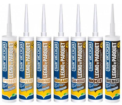 Silicone per legno parquet verniciabile Acrilico Saratoga sigillante stucco - Immagine 1 di 3