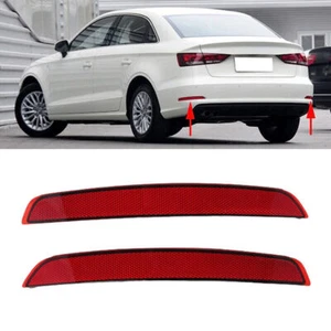 Pair Left & Right Rear Bumper Bar Reflector Light Lamp For Audi A3 2013-2016 - Picture 1 of 11