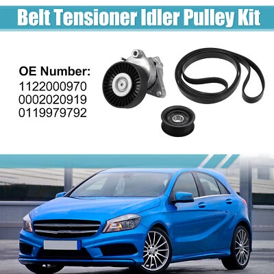 Belt Tensioner &Idler Pulley Assembly for Mercedes-Benz C280 C320 C55 1122000970 - Image 1 of 4