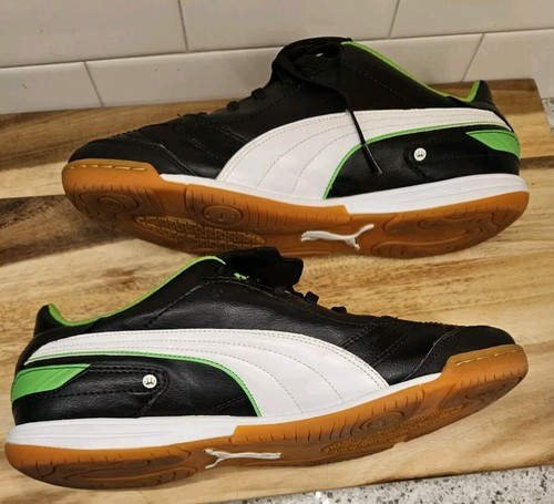 Scarpe sneakers basse stringate Puma uomo Esito nero bianco verde 30 cm taglia 12