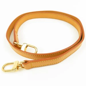 LOUIS VUITTON Shoulder Bag Strap Vachetta Leather Brown Gold Accessory 78839 - Picture 1 of 6