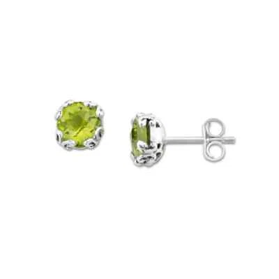 2.50 Ct Peridot Anniversary Solitaire Earrings 14K Solid White Gold - Image 1 of 4