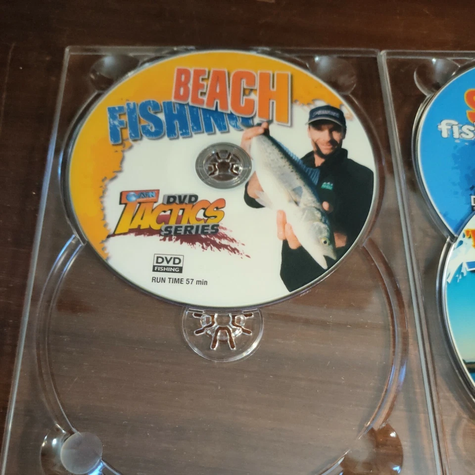 5 X AFN DVD Tactics Series Whiting, Pesca en Playa, Pargo 1&2 Trout Trolling R4 Foto 1 de 4