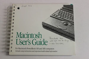 APPLE MACINTOSH POWERBOOK 160 & 180 USER'S GUIDE MAC PB160 PB180 030-2674-A - Picture 1 of 4