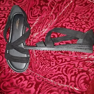 Cloudwalkers новый черный 10 шириной Espadrilles сандалии облака ходунки новый в коробке - Изображение 1 из 4