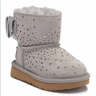 Ugg classic mini II Bow girls size 5 - Image 1 of 4