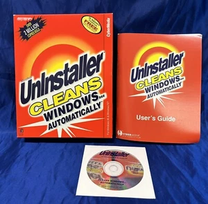 CYBER MEDIA Uninstaller Deluxe Cleans Windows Automatically, 62 Pg. Book, CD-ROM - Picture 1 of 2