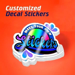 Custom Waterproof Vinyl Stickers with Your Image Photo Text or Logo | Any Size - Picture 1 of 12