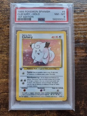 1999 POKEMON SPANISH 1ST EDITION #5 CLEFAIRY-HOLO 5/102 PSA 8 - Image 1 of 2