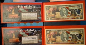 $2 Bills 4th of July 150th Anniversary X2 - Picture 1 of 3