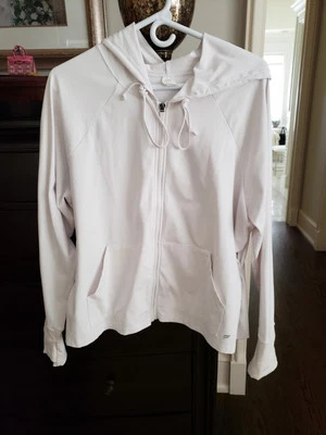 Chaqueta Fabletics Mujer 1X Chaqueta Blanca Capucha Cremallera Completa  Foto 1 de 4