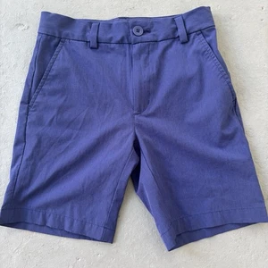 Vineyard Vines Performance Boys Shorts 8 Blue Adjustable Waist Pockets Logo - Picture 1 of 9