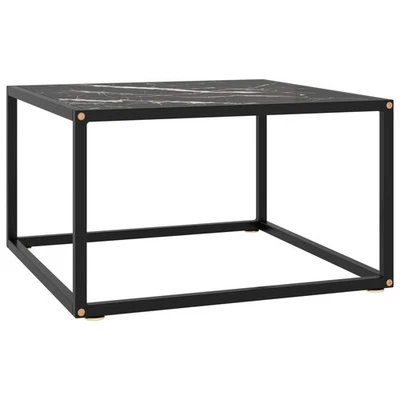 Coffee Table Black Tempered glass, powder-coated steel - Image 1 of 4