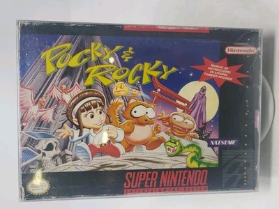 Pocky & Rocky Super Nintendo SNES With Original Box & Manual, Tested - Image 1 of 4