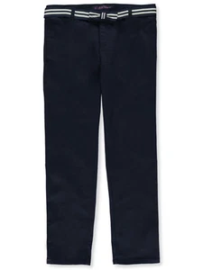 French Toast Girls' Belted Straight Leg Pants Color: khaki Size: 18 - Picture 1 of 4