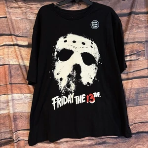 Freitag der 13. Jason Maske Glow in Dark 2XL Grafik T-Shirt Horror Lizenziert - Bild 1 von 6