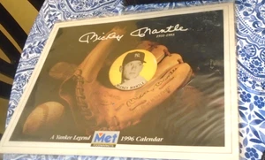 1996 MICKEY MANTEL - A YANKEE LEGEND MET FOODMARKETS CALENDAR - Picture 1 of 2