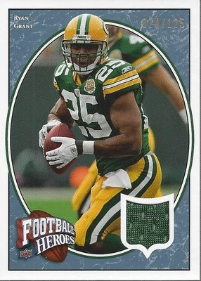 2008 Upper Deck Heroes Jerseys Blue #86 Ryan Grant 74/125 Jersey FB - Image 1 of 2