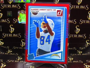2025 Donruss KEANDRE LAMBERT-SMITH RC - RED PRESS PROOF - LOS ANGELES CHARGERS - Picture 1 of 2