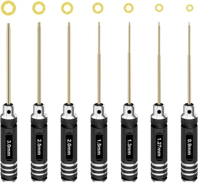 Hex Driver Set, 0.9Mm - 3.0Mm, 7Pcs Allen Wrench Kit for RC Models - Image 1 of 4