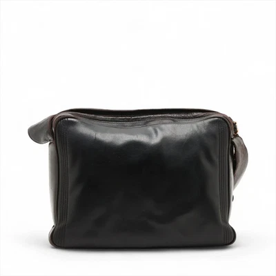 Bolsa de ombro usada CHANEL Coco Mark pele de cordeiro franja ouro preto hardware nº. 3 fro - Imagem 1 de 4
