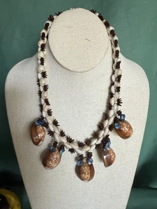 Tahitian Tahitian Polynesian Rare Snail Shell 18” Necklace - Picture 1 of 6