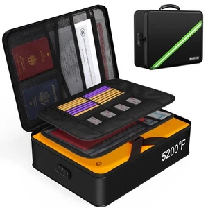 Document Organizer with 5200℉ Heat Insulated,Waterproof and Fireproof Documen... - Picture 1 of 7
