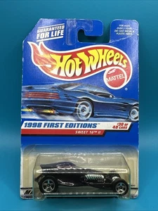 1998 Hot Wheels #674 First Editions 30/40 SWEET 16 II Dark Purple w/Chrome 5 Sp - Picture 1 of 3