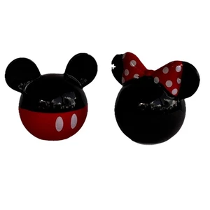 Mickey & Minnie Mouse Disney Salz & Pfefferstreuer Rot Schwarz Weiß Vintage Neuwertig - Bild 1 von 10