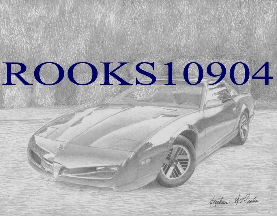 1991 Pontiac Firebird CLASSIC CAR ART PRINT - Image 1 of 1