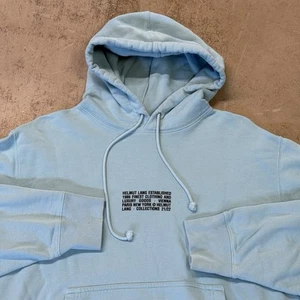 Helmut Lang Hoodie Resort 21-22 Collection Baby Blue Men’s Large French Terry - Picture 1 of 9