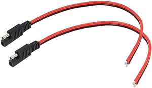 CERRXIAN 2 Pack 14AWG SAE Power Automotive Extension Cable 0.3m/1ft - Picture 1 of 6