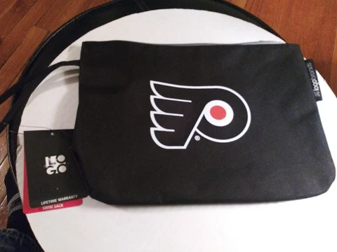 Philadelphia Flyers Logo Zipper Make-Up, Cosmetics, Swim Sack Bag Pouch Gear Cover