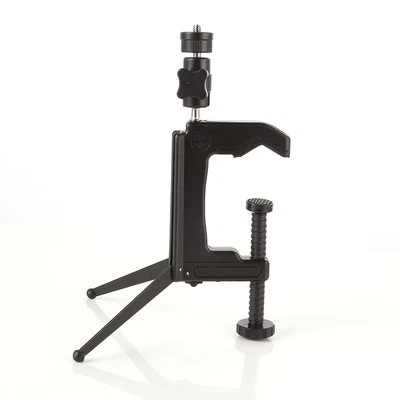 Mini Portable Swiveling Ballhead C-Clamp Tripod Stand Desktop for Camera DSLR  - Image 1 of 4