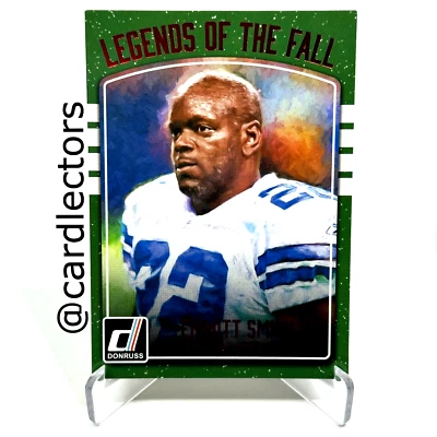 2016 Panini Donruss Football EMMITT SMITH Legends of the Fall #15 Red SP COWBOYS - Image 1 of 2