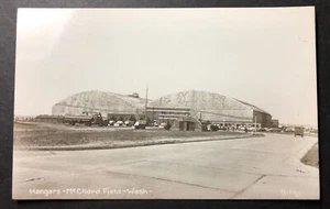 Hangars McChord Field Washington RPPC  - Picture 1 of 2