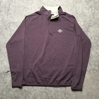 Peter Millar Crown Crafted Stealth Performance 1/4 Zíper Masculino M Roxo Performance - Imagem 1 de 4