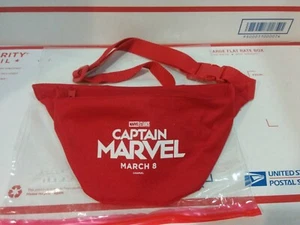 2019 Captain Marvel Movie Studio Theater Promo Fanny Pack Bag NICE but SMUDGED - Picture 1 of 9