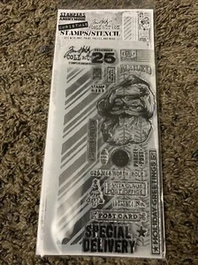 Tim Holtz Christmas Stamps, Santa Delivery THMM154 (2022) - Picture 1 of 3