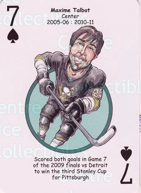 2017 Pittsburgh Penguins Heroes Playing Card #7 Maxime Talbot - Image 1 of 1