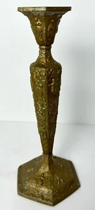 Barbour Silver USA Dutch Motif Repousse Brass Tone Hollowware 10" Candlestick - Picture 1 of 17