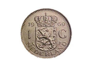 1969 Netherlands 1 Gulden KM# 184a - Nice High Grade Collector Coin! -c4608xux - Picture 1 of 2