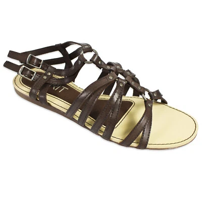 ESPRIT Schuhe Sommer Sandalen Sandaletten Dunkel Braun Riemchen Renata - Bild 1 von 3