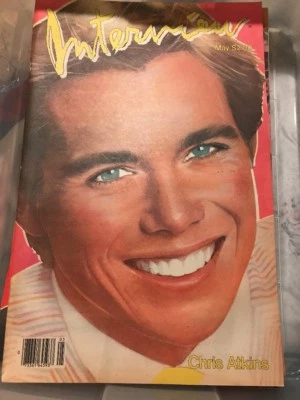 VINTAGE INTERVIEW MAGAZINE- MAY 1983 CHRIS ATKINS COVER ANDY WARHOL RARE HTF - Image 1 of 4