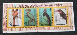 Philippines Rare Endangered Birds 1992 Hornbill Woodpecker Kingfisher (ms) MNH - Picture 1 of 5