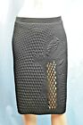 NWT JEAN PAUL GAULTIER BLACK QUILTED LASER CUT ZIP DRESS SKIRT US 8 ITALY $1485