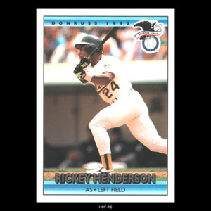 1992 Donruss Rickey Henderson HOF #30 Centered NM-MINT