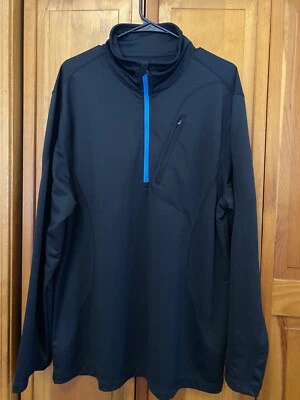 IZOD MASCULINO TAMANHO XL TG XG MANGA LONGA ZÍPER QTR BOLSOS PRETOS MUITO BOM ESTADO - Imagem 1 de 4