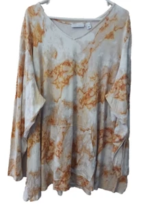 Susan Graver Regular Cool Touch Shirt Mango Womens Size 4XL - A390443 ~ NWOT - Picture 1 of 8